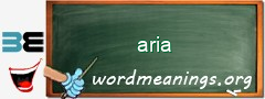 WordMeaning blackboard for aria